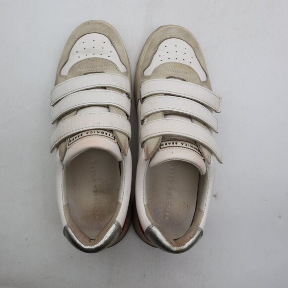Veronica Beard Tizi Mix-Leather Women's Size  9 M Low-Top Sneakers White - Picture 9 of 12
